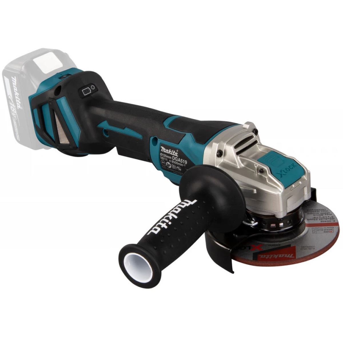 Makita DGA519Z 18V LXT Brushless 125mm Angle Grinder with 1 x 3.0Ah Battery & Charger