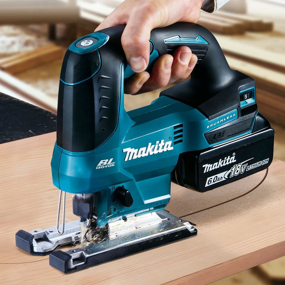 Makita DJV184Z 18V LXT Brushless Top Handle Jigsaw with 1 x 6.0Ah Battery & Charger