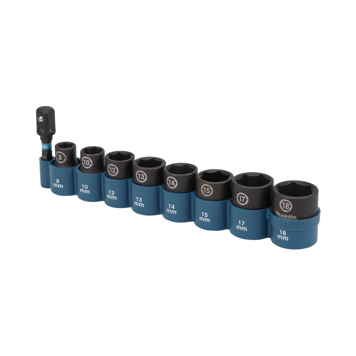 Makita E-16639 3/8" Square Drive Black Impact Socket Set Of 8 Piece