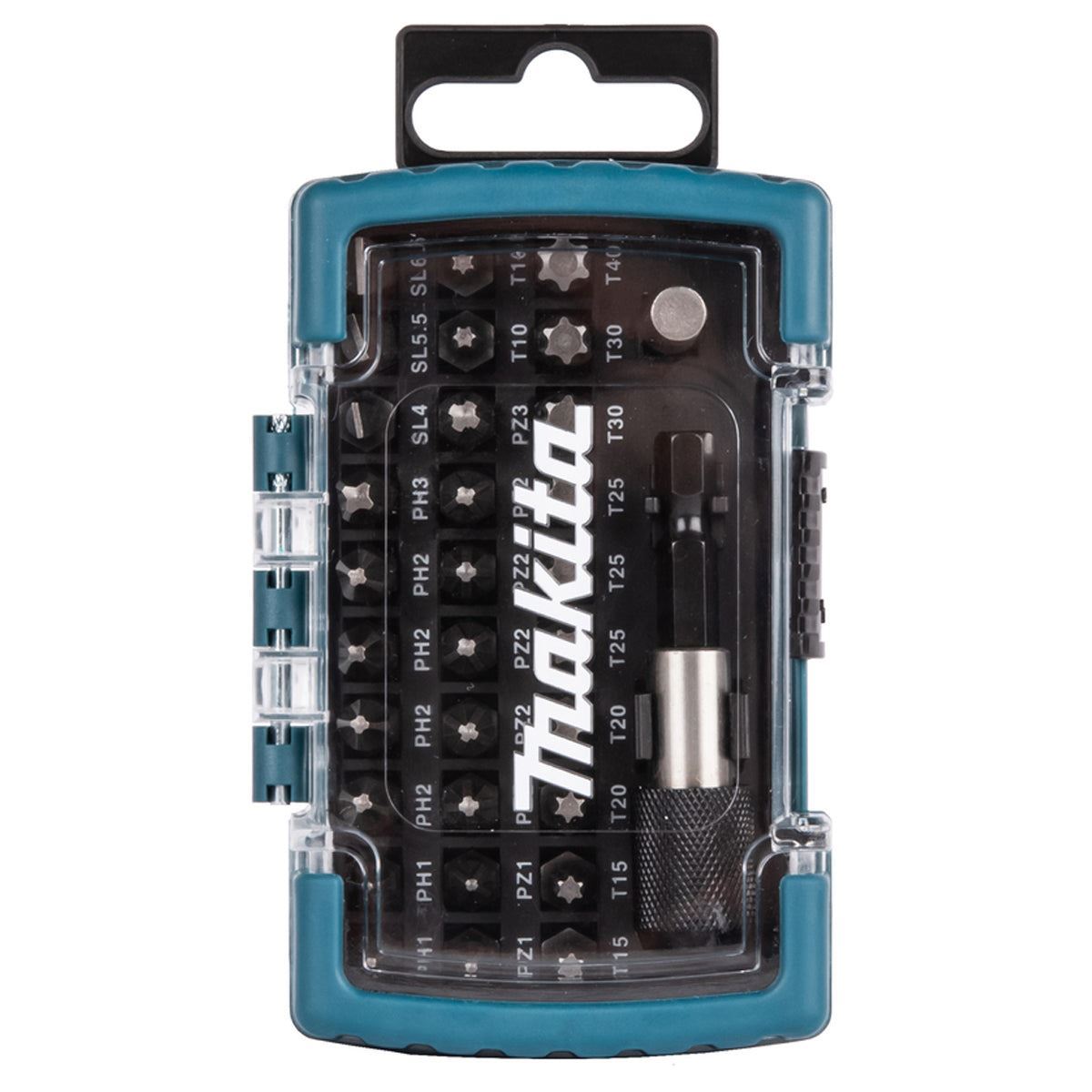 Makita D-74762 Screw Bit Set Of 32 Pieces With Sleeve Chuck Bit Holder