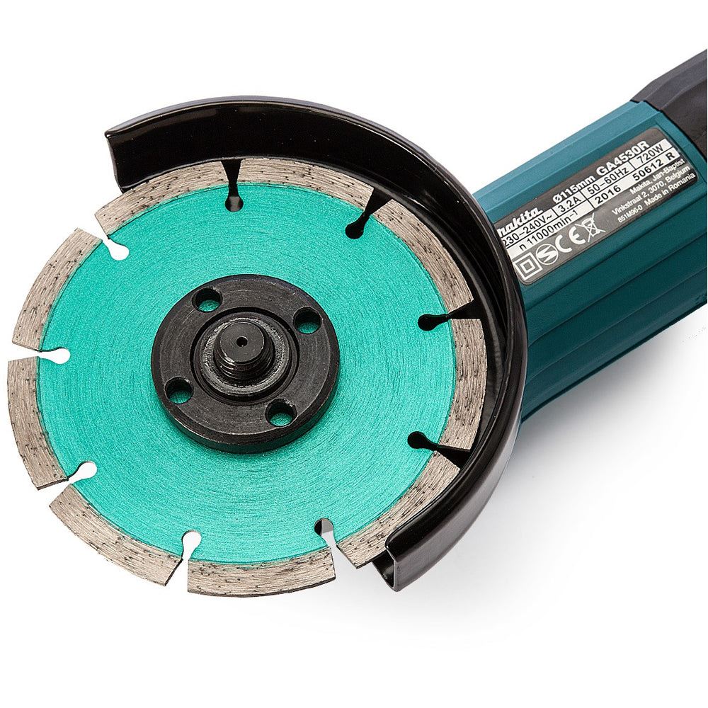 Makita GA4530RKD/2 115mm/4.5" Angle Grinder With Case & Diamond Blade 240V