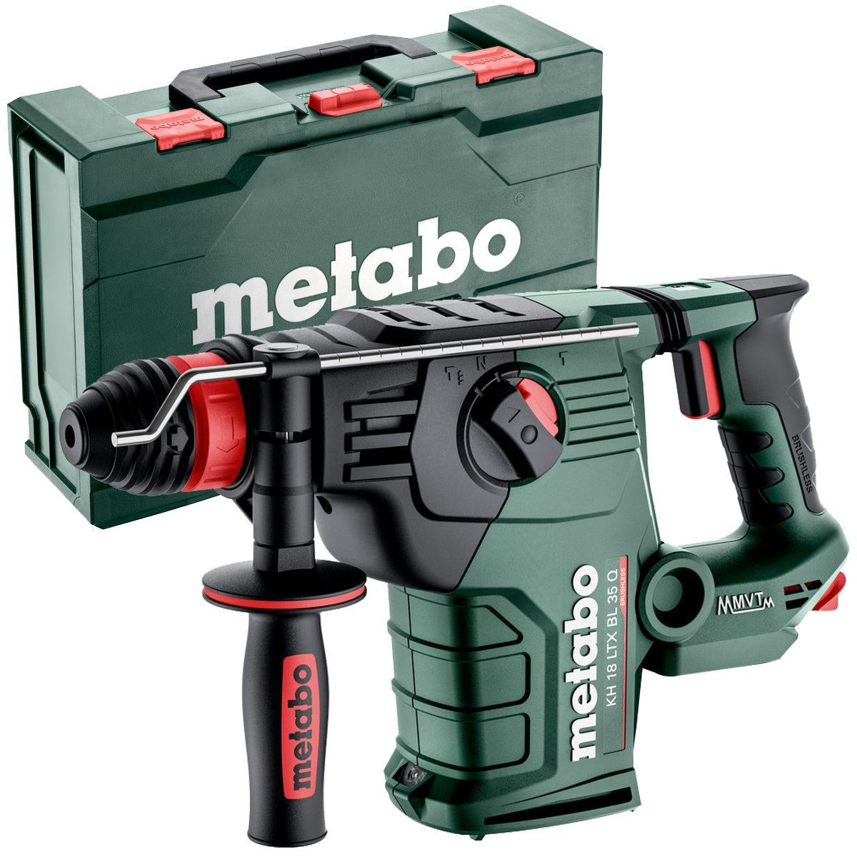 Metabo KH 18 LTX BL 35 Q 18V Brushless 3 Mode SDS+ Rotary Hammer Drill with 1 x 8.0Ah Battery Charger & Metabox