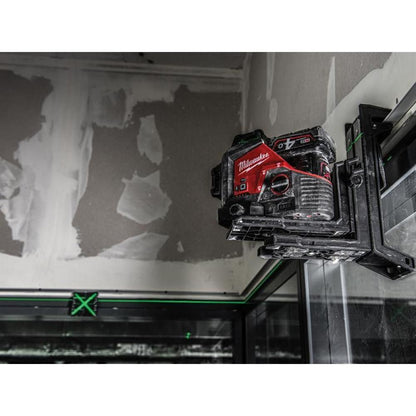 Milwaukee M123PL-0C 12V 360° 3-Plane Green Laser with 1 x 3.0Ah Battery Charger & Case