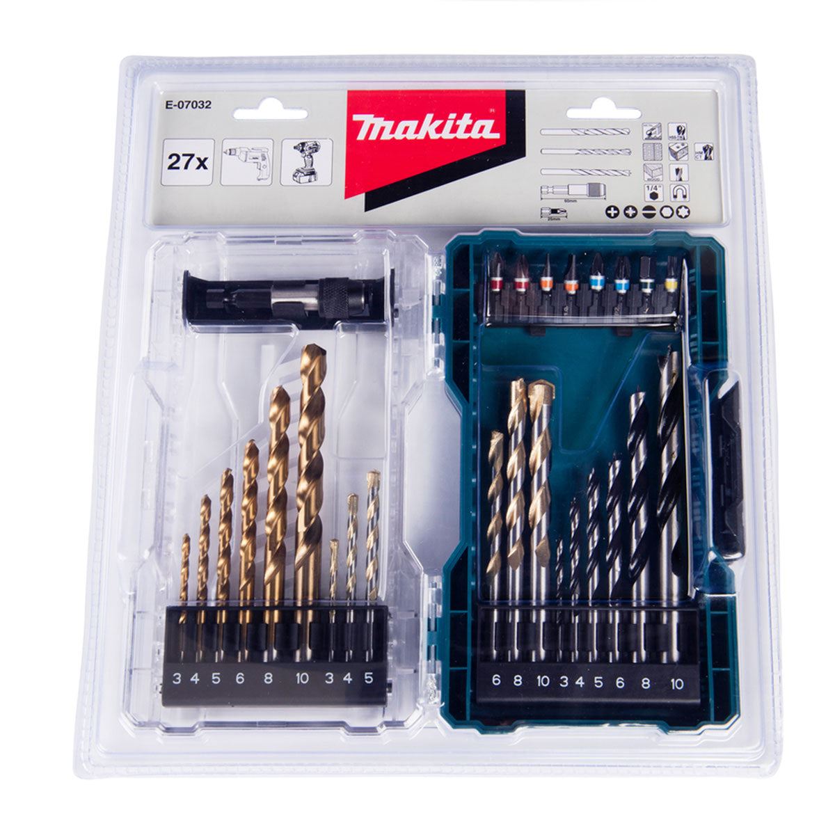 Makita E-07032 Drill and Screw Bit Set Of 27 Piece