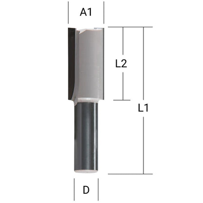Makita P-77338 12.7mm Straight Double Flute Router Bit