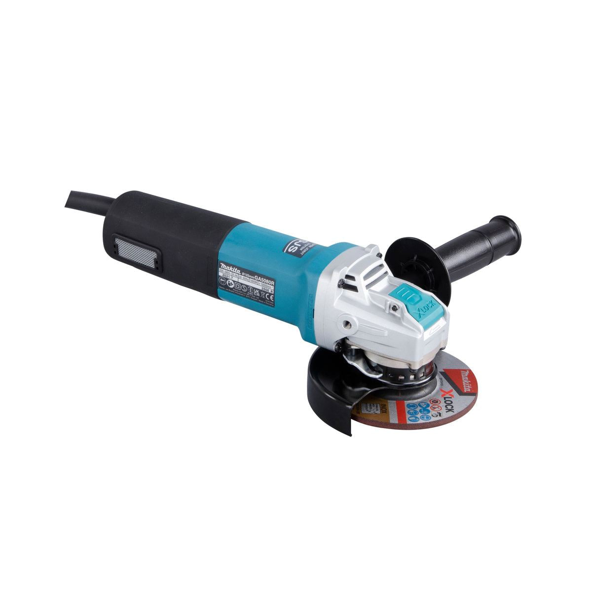 Makita GA5080RX05/1 125mm Corded Angle Grinder 110V Heavy-Duty Grinder for Precision Cutting & Grinding