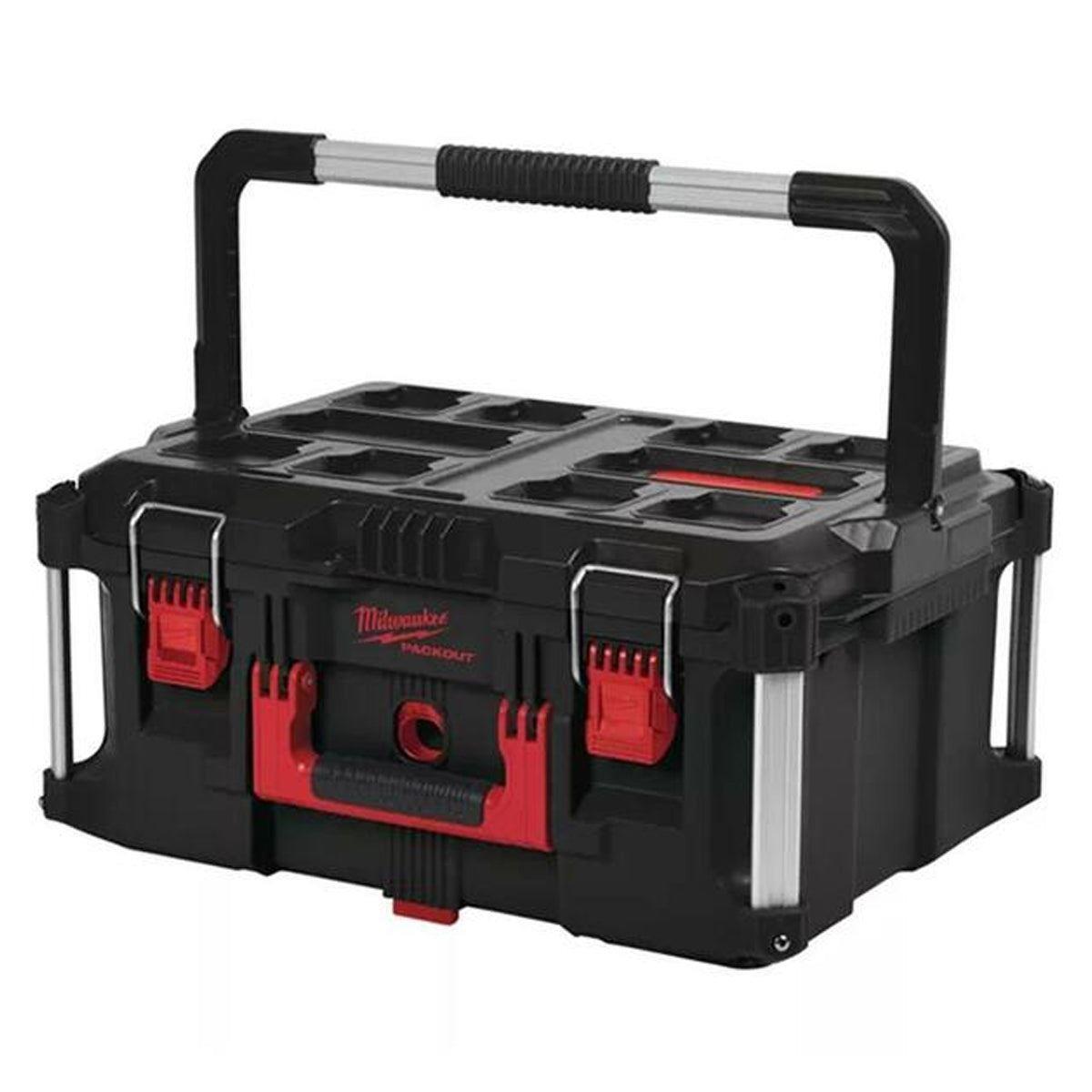 Milwaukee Packout Large Trolley Box With 22" Toolbox & Interior Organiser Trays Tool Case