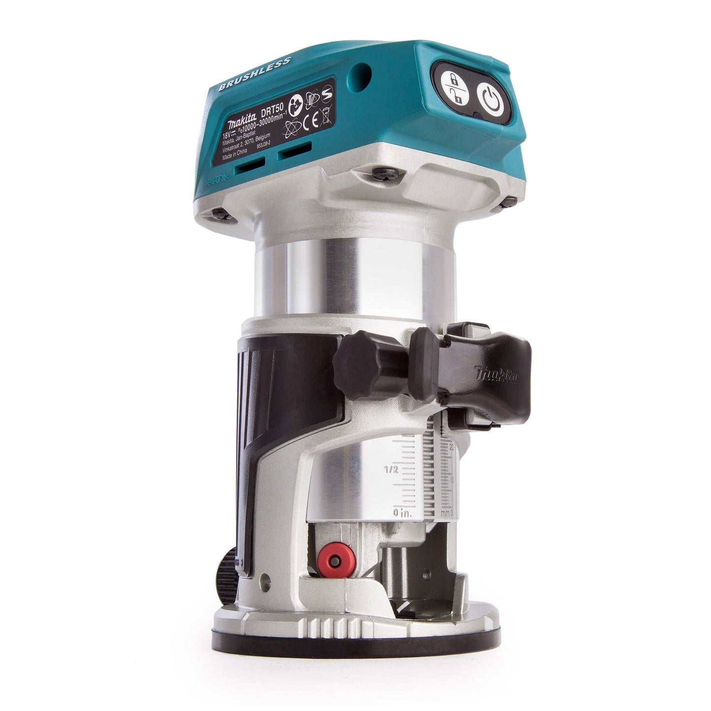 Makita DRT50ZJX3 18V LXT Brushless 1/4" Router Trimmer Body with 1 x 3.0Ah Battery Charger & Case