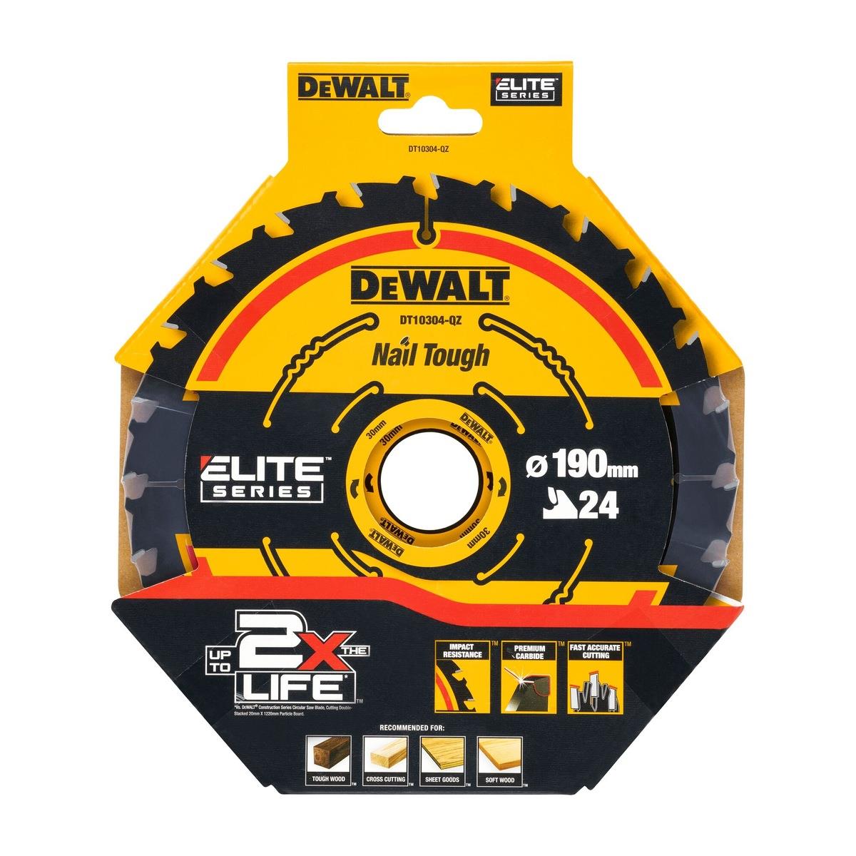 DeWalt DT10304-QZ 190mm 24T Extreme Framing Circular Saw Blade