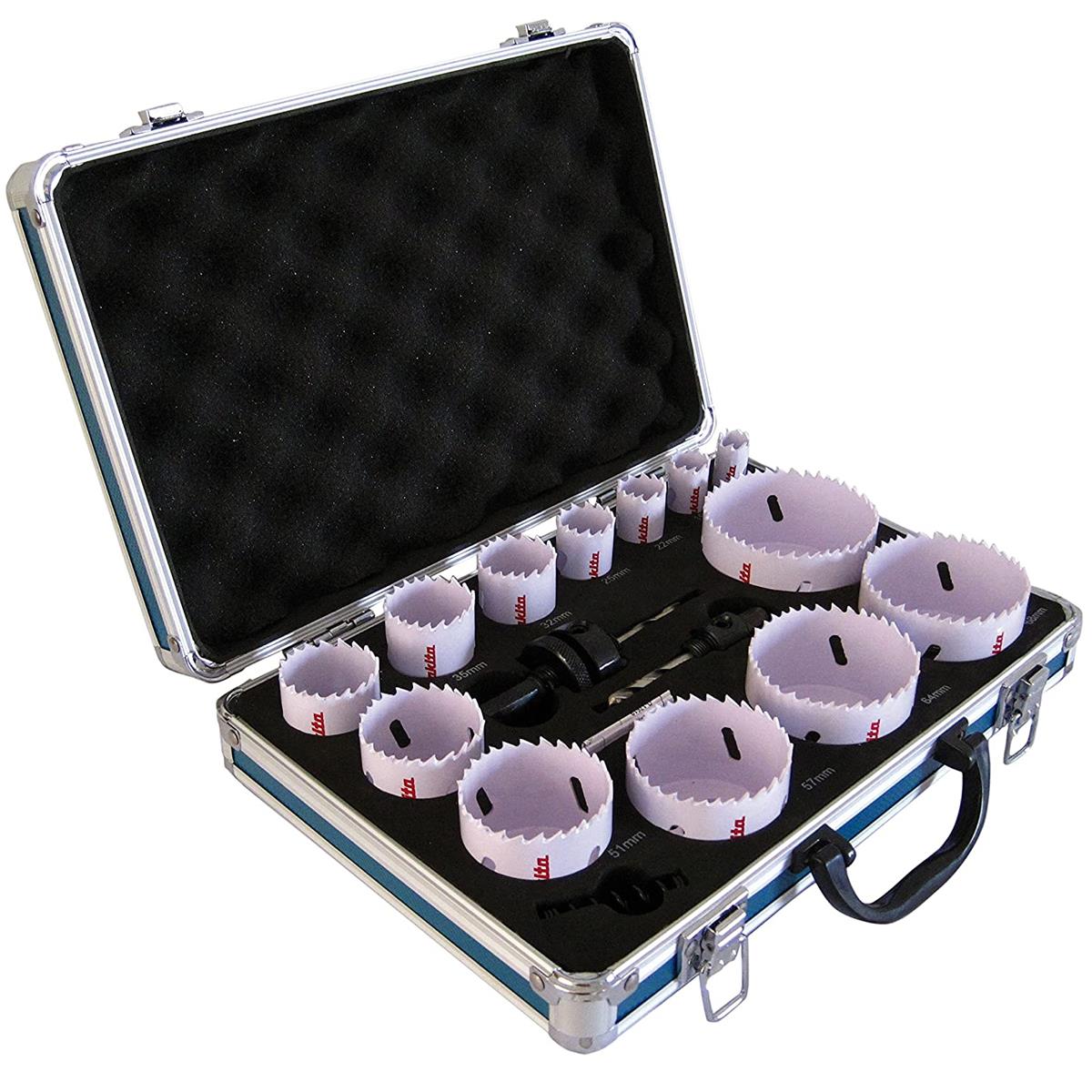 Makita D-47307 Universal Hole Saw Aluminium Kit Set Of 16 Piece