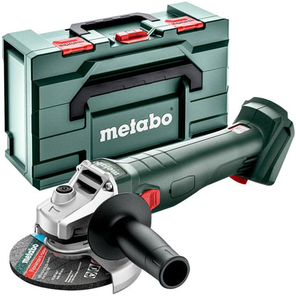 Metabo W 18 L 9-125 18V 125mm Angle Grinder with 1 x 4.0Ah Battery Charger & Metabox