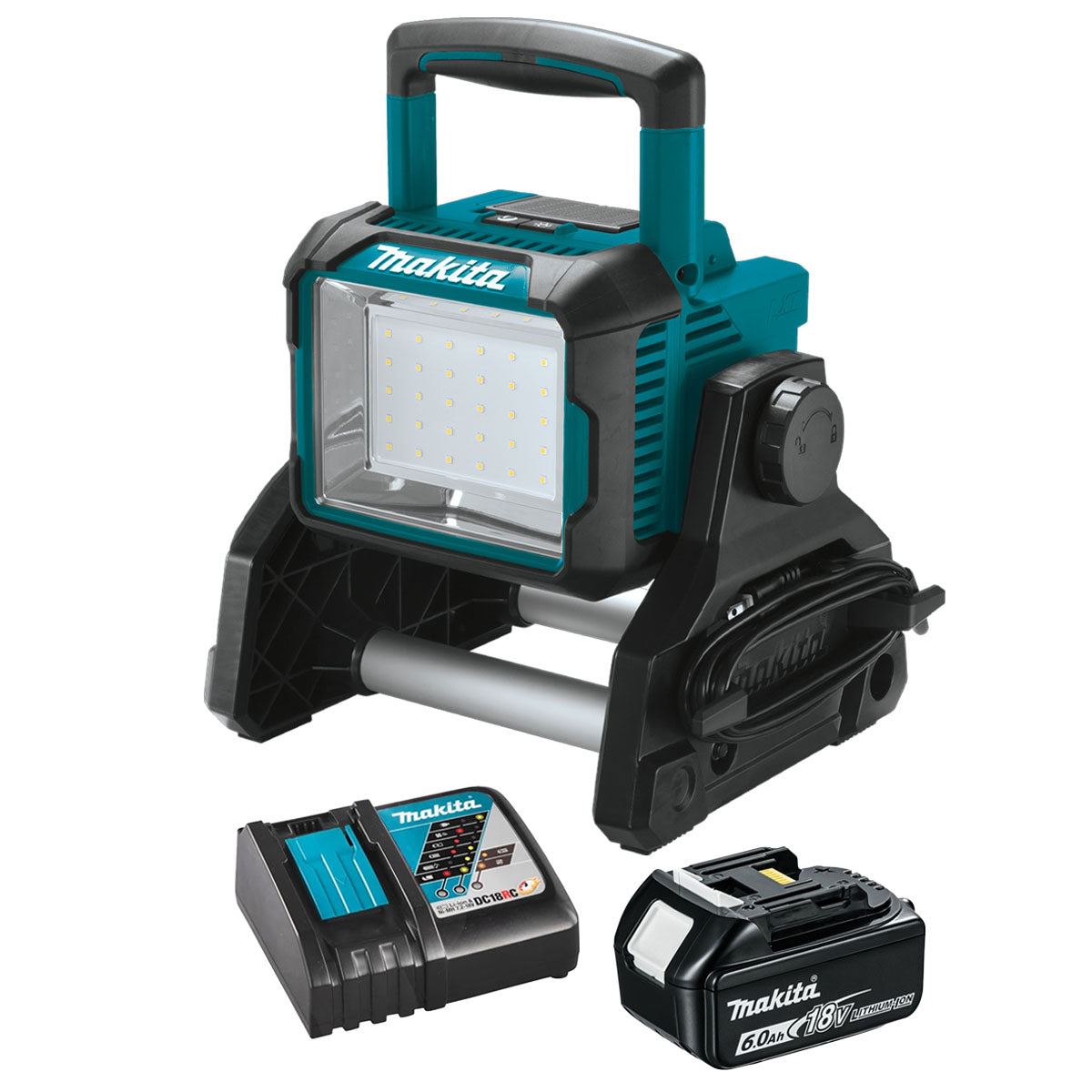 Makita DML811/2 14.4V - 18V LXT Li-ion Cordless LED Worklight with 1 x 6.0Ah Battery & Charger