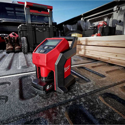 Milwaukee M12BI-0 M12 12V Sub Compact Inflator with 1 x 6.0Ah Battery & Charger