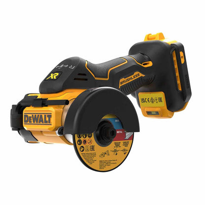 Dewalt DCS438NT 18V XR Brushless 76mm Cut Off Saw with 1 x 6.0Ah Battery Charger & Case