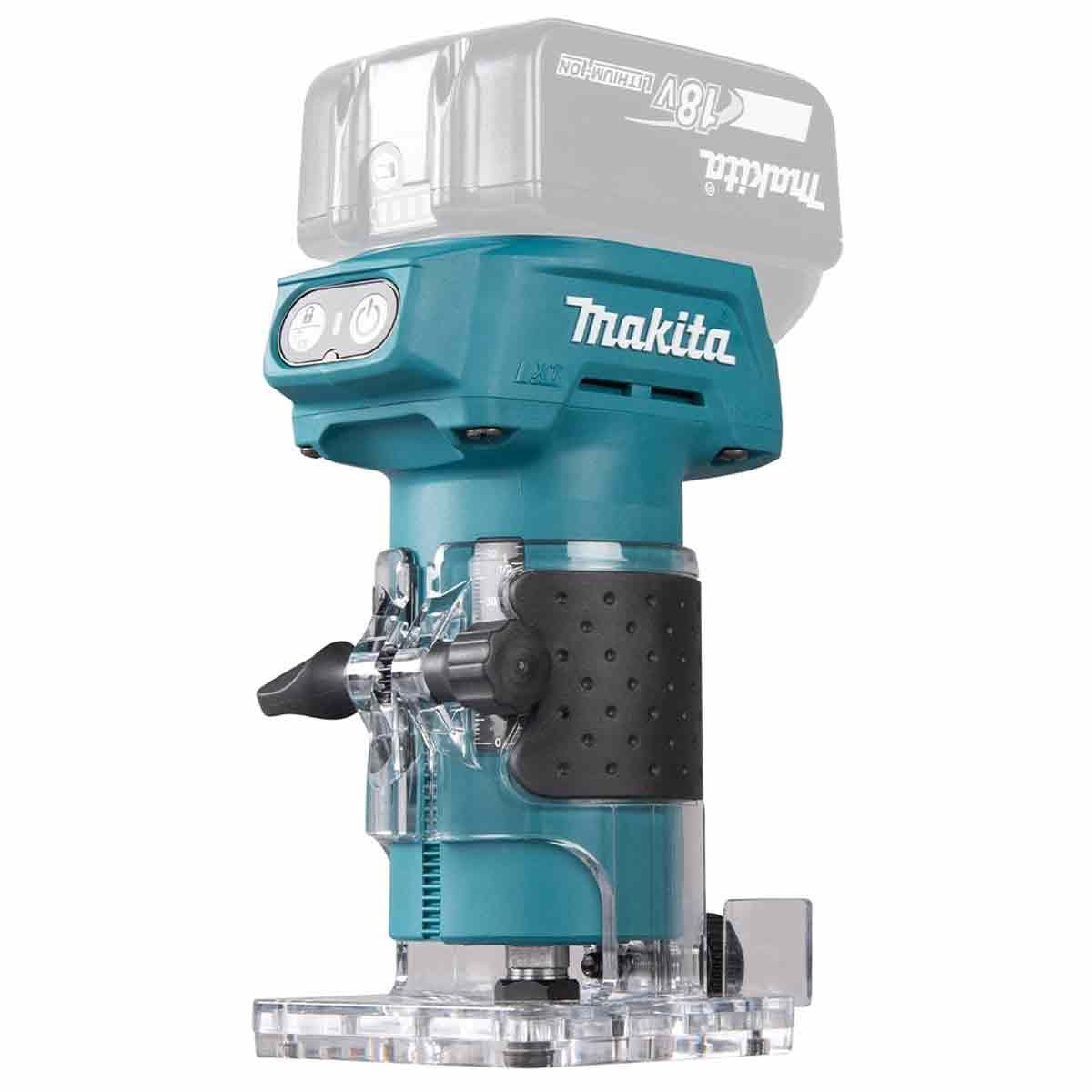 Makita DRT52Z 18V LXT Brushless 1/4" Router Trimmer with 1 x 3.0Ah Battery & Charger