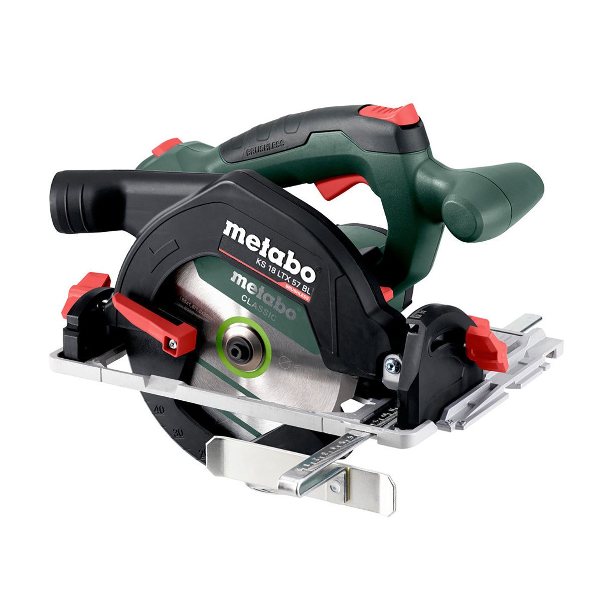Metabo KS 18 LTX 57 BL 18V Brushless 165mm Circular Saw with 1 x 2.0Ah Battery Charger & Metabox