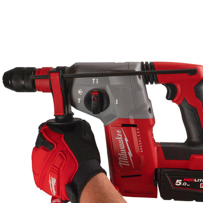 Milwaukee M18BLHX100P-502P 18V M18 Brushless 4 Mode SDS-Plus Hammer Drill With 2 x 5.0Ah Battery, Charger, Drill Bits & Case 4933499039