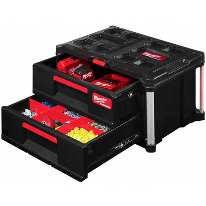 Milwaukee Packout Rolling Drawer Tool Box Trolley With 3 Drawer Tool Box & 2 Drawer Tool Box