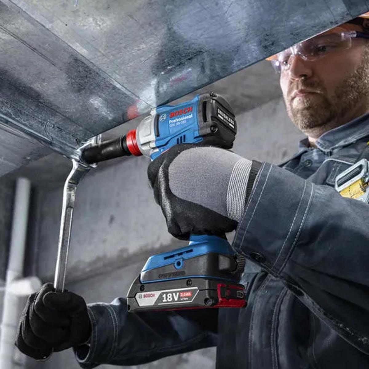 Bosch GDX 18V-285 18V Brushless Impact Driver/Wrench with 1 x 4.0Ah Battery & Charger