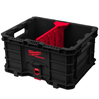 Milwaukee Packout 2 Wheeled Cart with Crate, Divider & 2 Drawer Tool Box