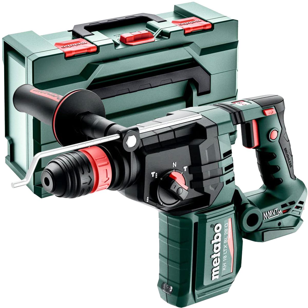 Metabo KH 18 LTX BL 28 Q 18V Brushless SDS+ Combination Hammer Drill with 1 x 4.0Ah Battery Charger & Metabox