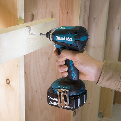 Makita DLX2507TJ 18V Brushless Twin Pack Combi Drill & Impact Driver With 2 x 5.0Ah Batteries Charger & Case