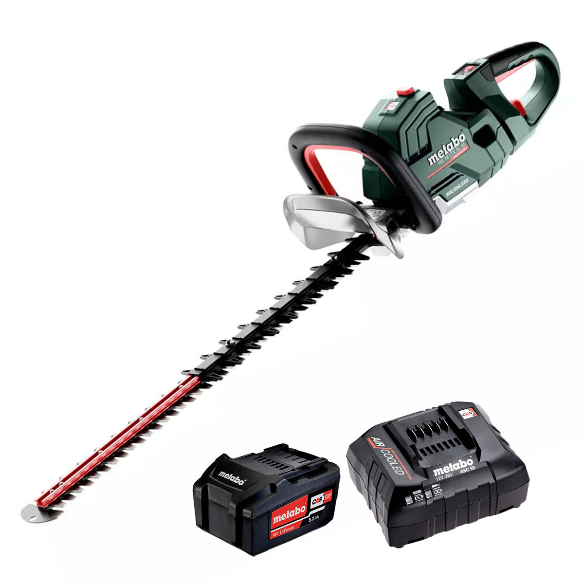 Metabo HS 18 LTX BL 65 18V Brushless 65cm Hedge Trimmer with 1 x 5.2Ah Battery & Charger