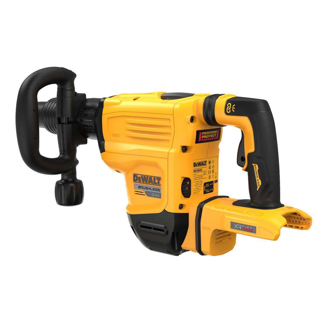 DeWalt DCH832N-XJ 54V XR Flexvolt Brushless SDS Max Chipping Hammer with 1 x 9.0Ah Battery & Charger