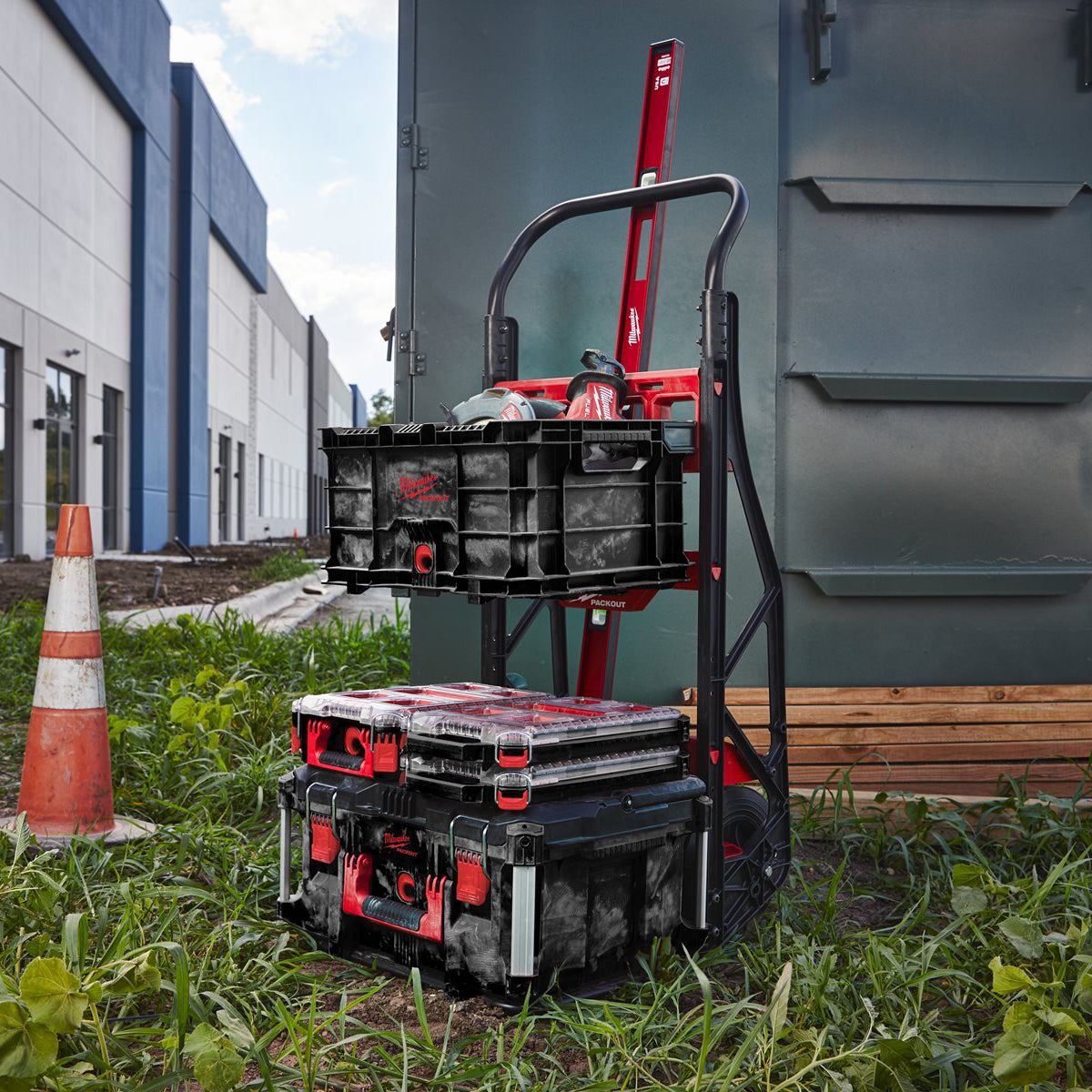 Milwaukee Packout 2 Wheeled Cart with Crate & XL Tool Box