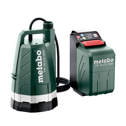 Metabo TPF 18 LTX 7000 18V Submersible Pump with 1 x 2.0Ah Battery & Charger