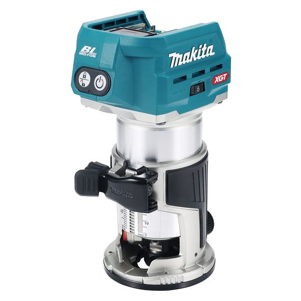 Makita RT001GZ20 40Vmax XGT Li-Ion Brushless Router Trimmer with 1 x 5.0Ah Battery Charger & Case