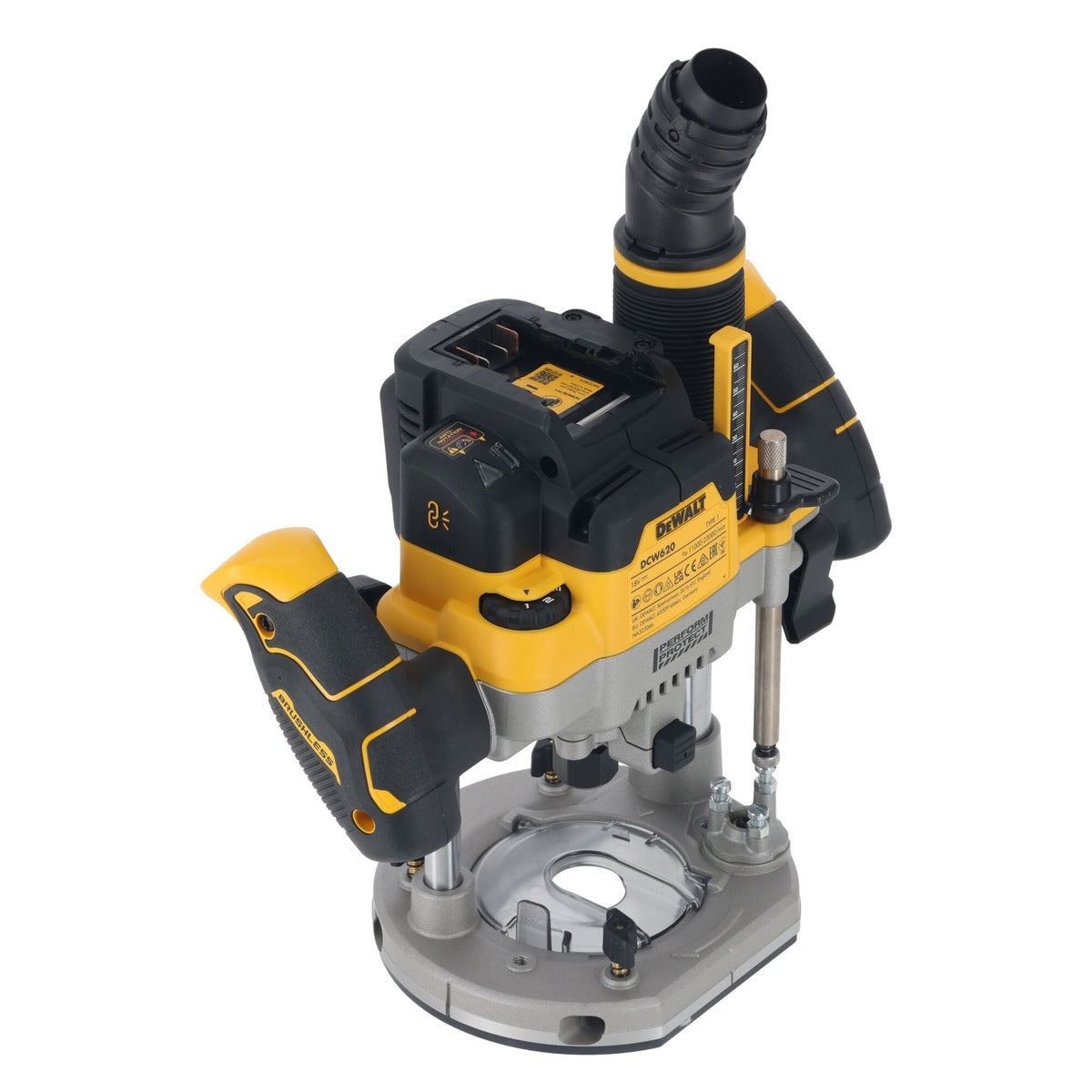 Dewalt DCW620NT 18V XR Brushless 1/2" Plunge Router with 1 x 9.0Ah Battery Charger & Case