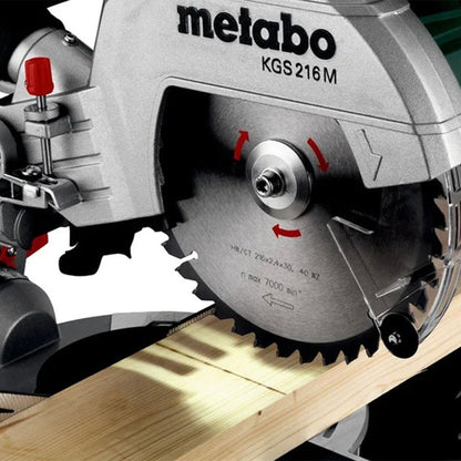 Metabo KGS 216 M 216mm Single Bevel Sliding Mitre Saw with Sliding Function 240V/1500W 613216380