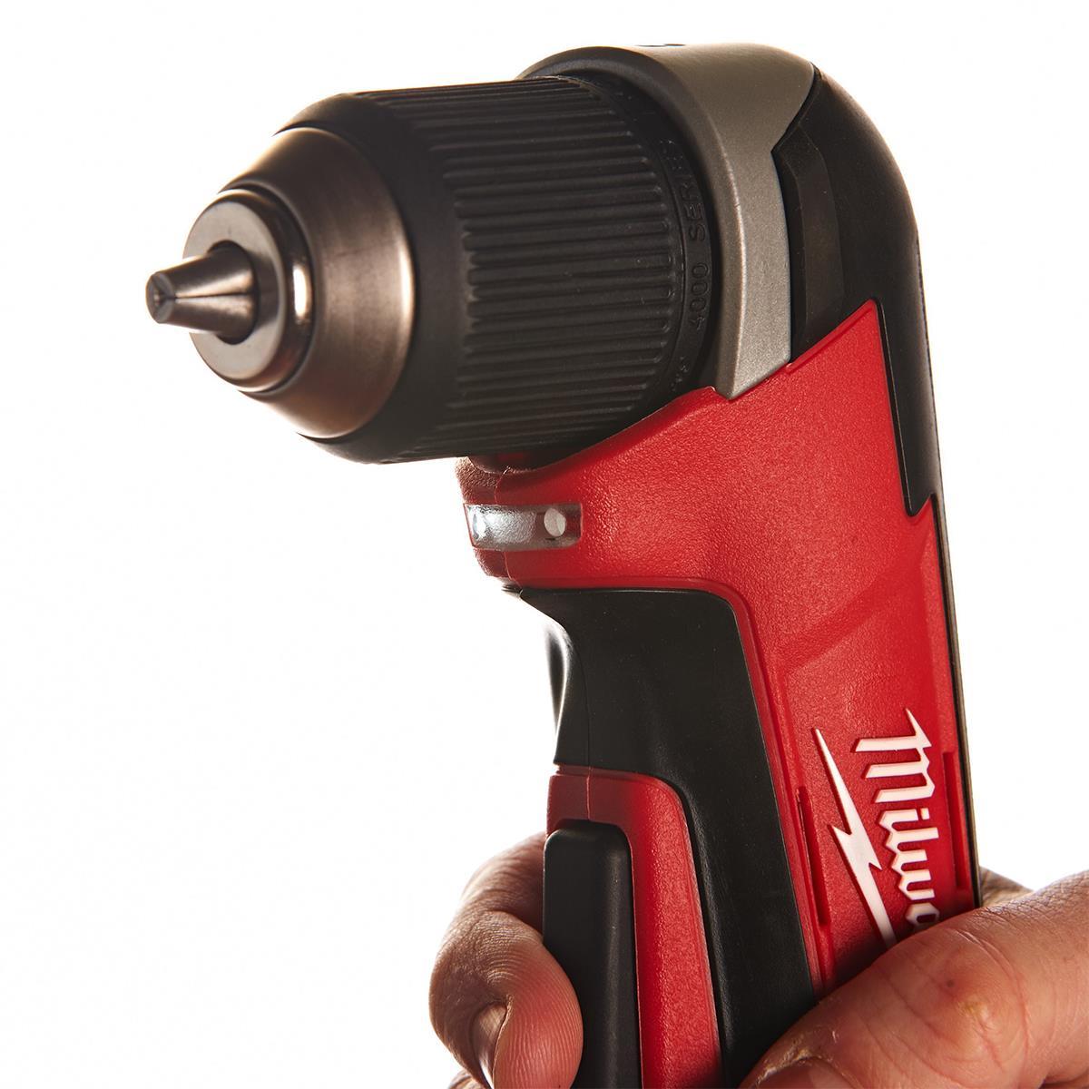 Milwaukee C12RAD-0 12V Sub Compact Right Angle Drill Body with 1 x 2.0Ah Battery & Charger