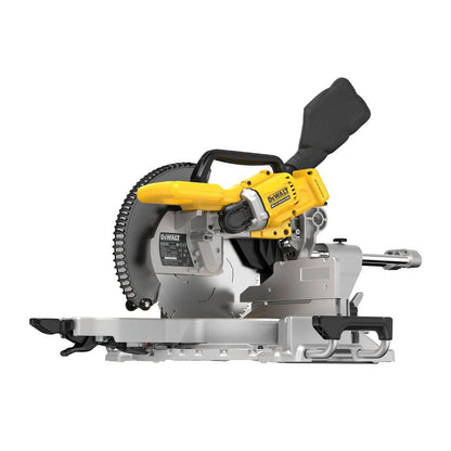 DeWalt DCS782N-XJ 18V XR Brushless Mitre Saw with 2 x 5.0Ah Battery Charger & Universal Leg stand