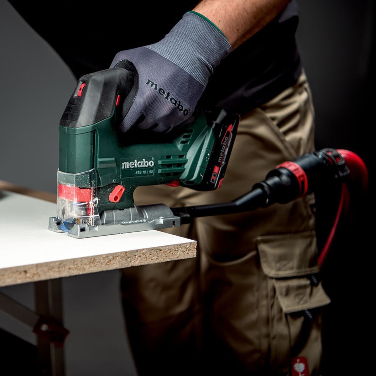 Metabo STB 18 L 90 18V Bow Handle Jigsaw with 1 x 8.0Ah Battery Charger & Metabox