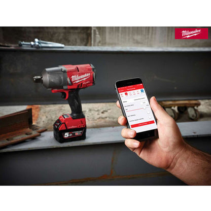 Milwaukee M18ONEFHIWF34-502B 18V FUEL 3/4" Impact Wrench with 2 x 5.0Ah Battery Charger & 3/4" Socket Set