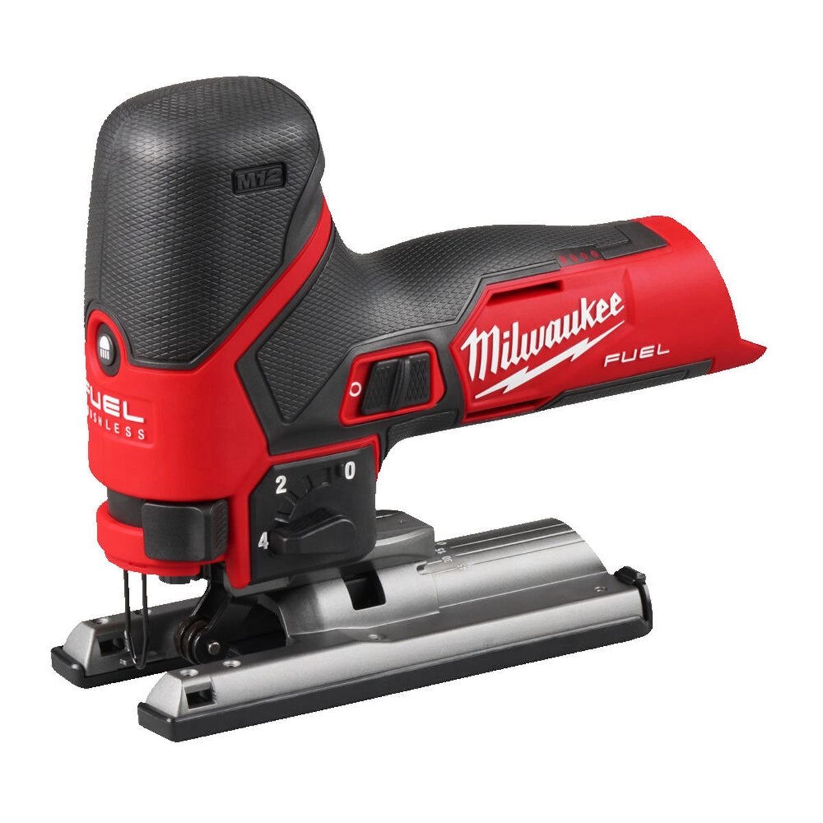 Milwaukee M12FJS-422X 12V FUEL Brushless Jigsaw with 4.0Ah/2.0Ah Batteries Charger & Case 4933493349