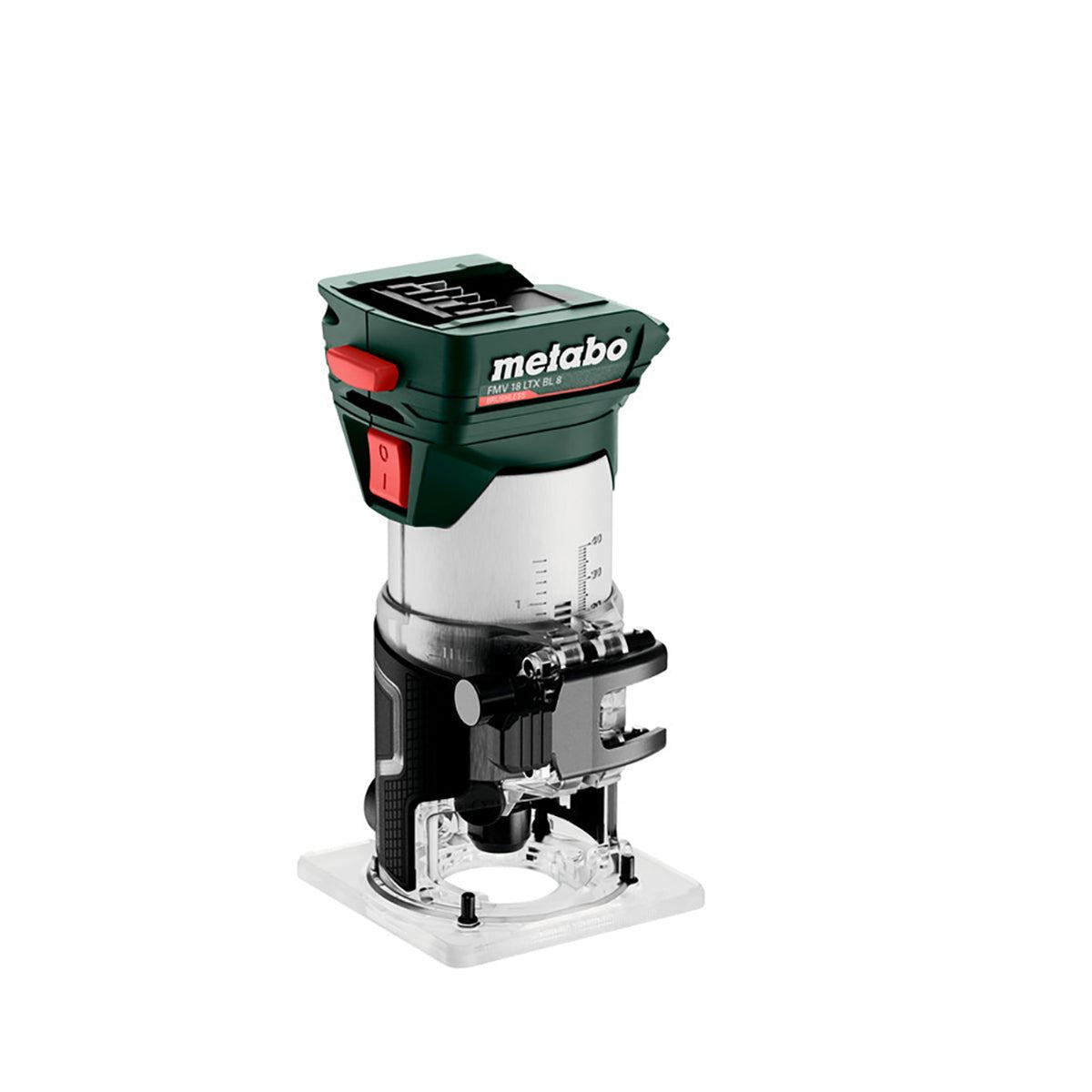 Metabo FMV 18 LTX BL 8 18V Brushless 1/4" Trim Router with 1 x 2.0Ah Battery Charger & Metabox