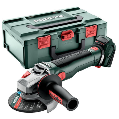 Metabo WB 18 LT BL 11-125 18V Brushless Angle Grinder with 1 x 8.0Ah Battery Charger & Case