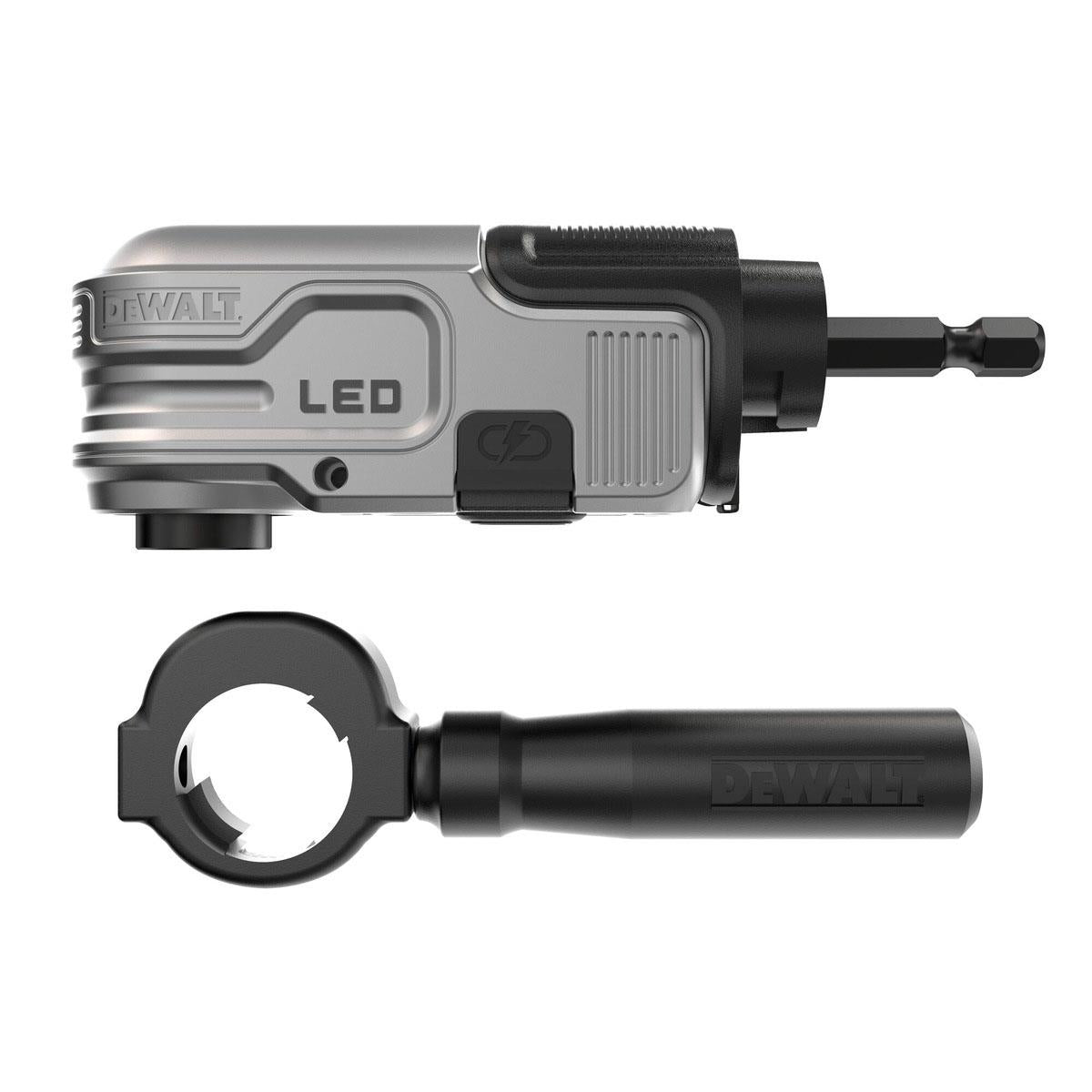 Dewalt DTLRA-QZ 1/4" Hex Impact Right Angle Attachment with LED Light