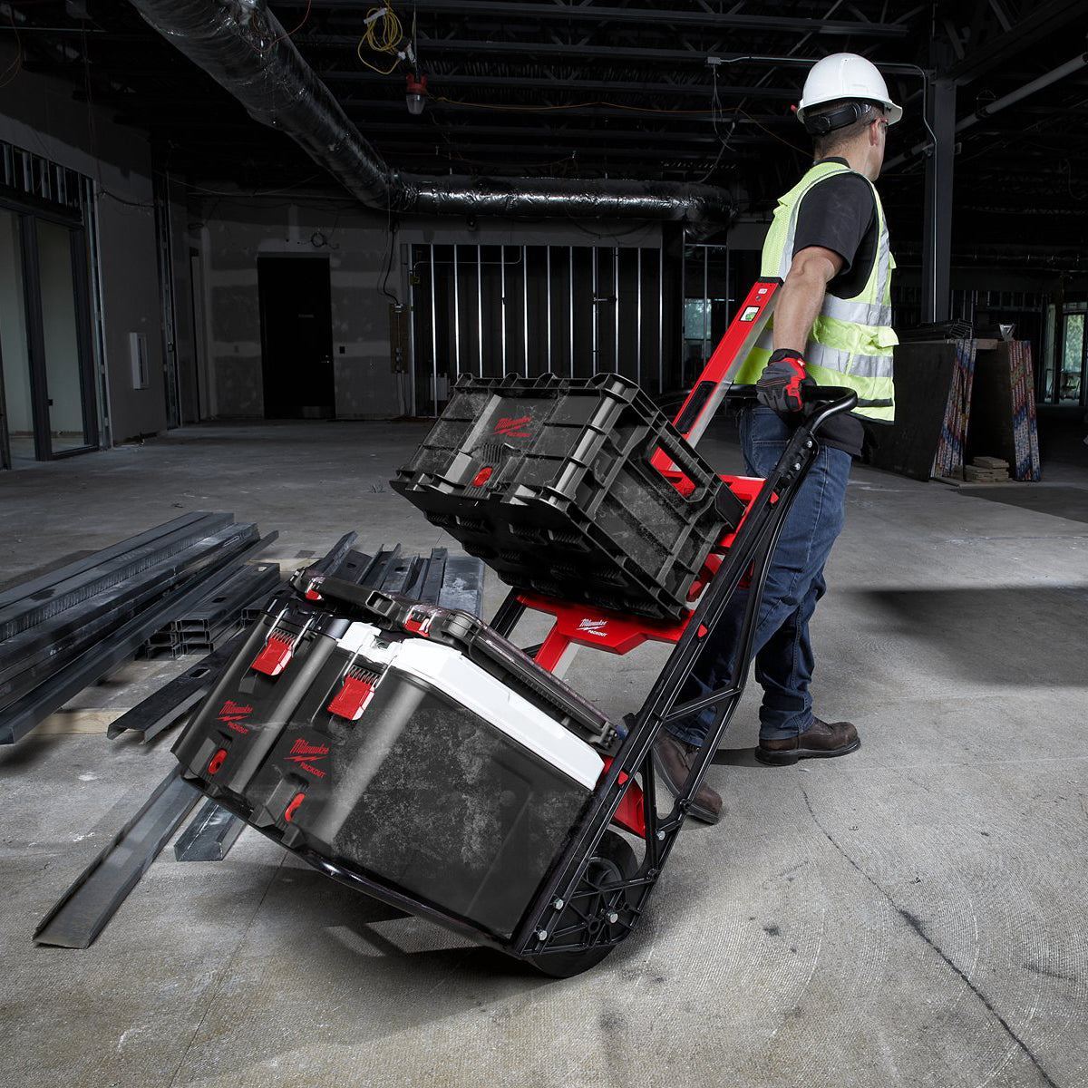 Milwaukee Packout 2 Wheeled Cart with 22" Large Toolbox & 2 Drawer Tool Box