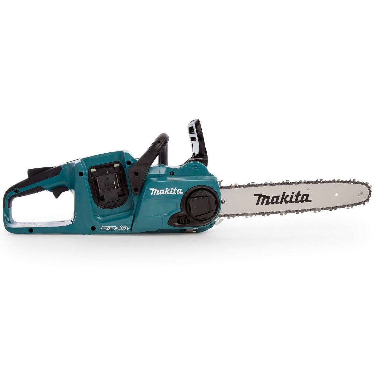 Makita DUC353Z 36V Brushless 350mm Chainsaw With 2 x 5.0Ah Batteries & Charger