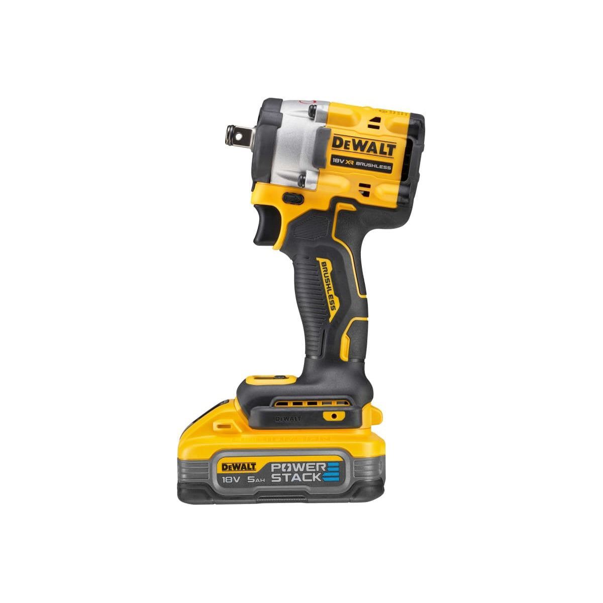 Dewalt DCF921H2T 18V Brushless 1/2'' Impact Wrench with 2 x 5.0Ah Battery Charger & Case