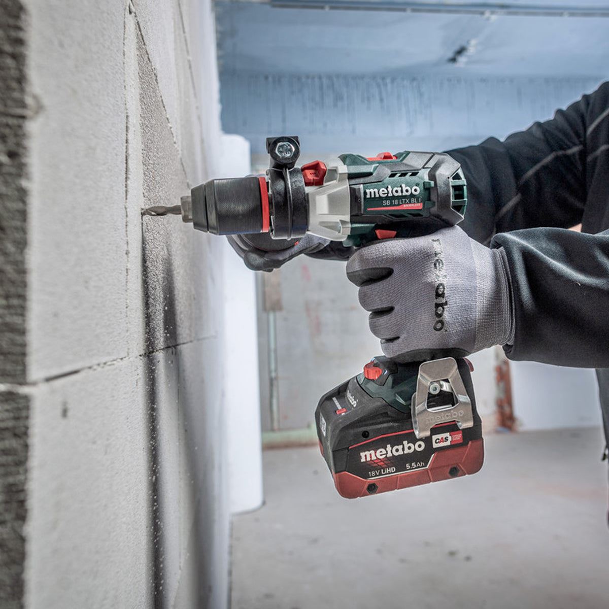 Metabo SB 18 LTX BL I 18V Brushless Combi Hammer Drill with 1 x 5.2Ah Battery Charger & Metabox