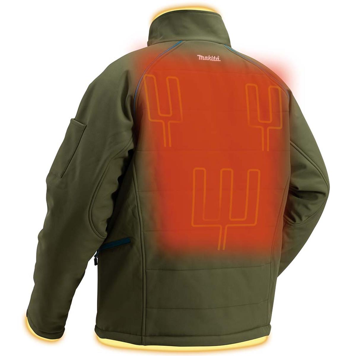 Makita DCJ205ZMO 14.4V-18V LXT Cordless Heated Jacket Olive - Medium