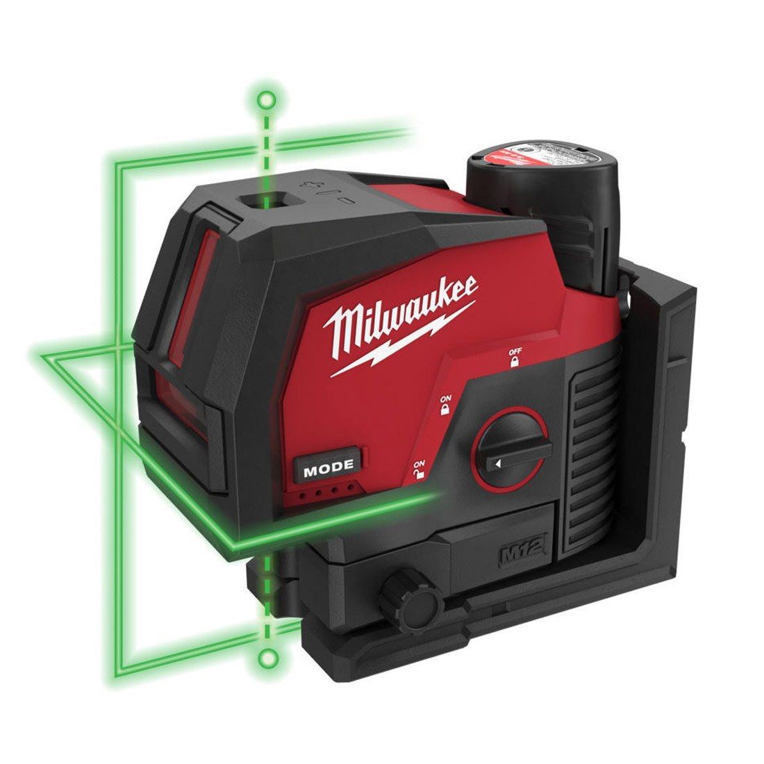 Milwaukee M12CLLP-0 12V Green Cross Line 2 Plane Laser 360° with Case 4933478101