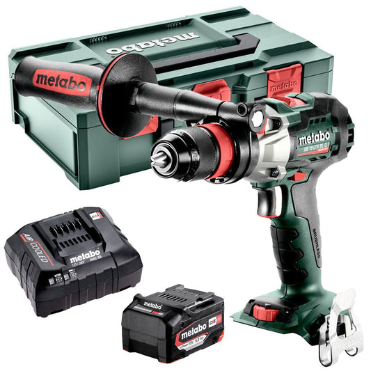 Metabo SB 18 LTX BL I 18V Brushless Combi Hammer Drill with 1 x 5.2Ah Battery Charger & Metabox