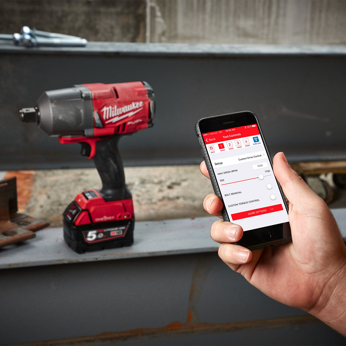 Milwaukee M18ONEFHIWF34-0B M18 FUEL 18V Brushless 3/4" Impact Wrench with 3/4" 5 Piece Socket Set