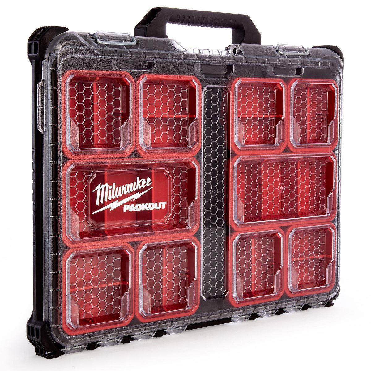 Milwaukee Packout Deep Organiser With Compact Organiser & Slim Case